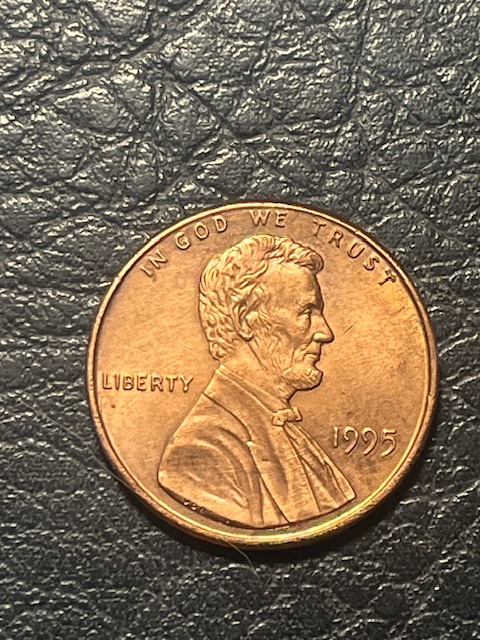 Lincoln-Memorial-Cent-1995-Nice-Die-Crack-On-The-Reverse